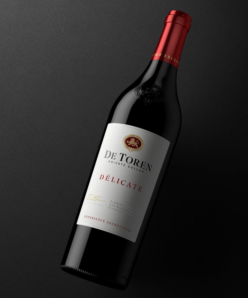 De Toren Délicate 750ml bottle angled view